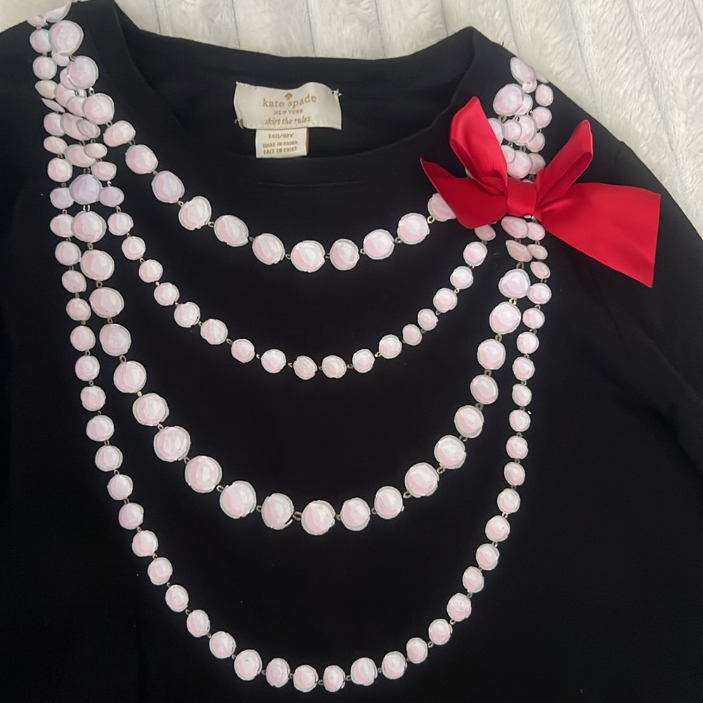 Black Kate spade long sleeve A-line dress for girls - Picture 4 of 5